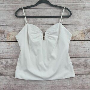eri +‎ ali Anthropologie Scoop Neck Tank Top Women's Size Large White NEW